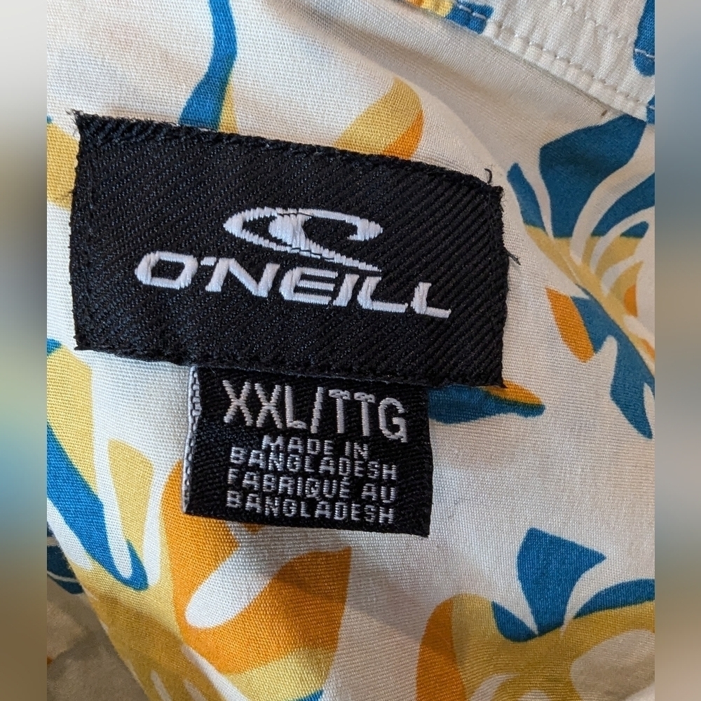 New O'Neill Cotton Shirt Oasis Tropical Short Sleeve Modern Fit  Sz XL or XXL - Picture 8 of 14